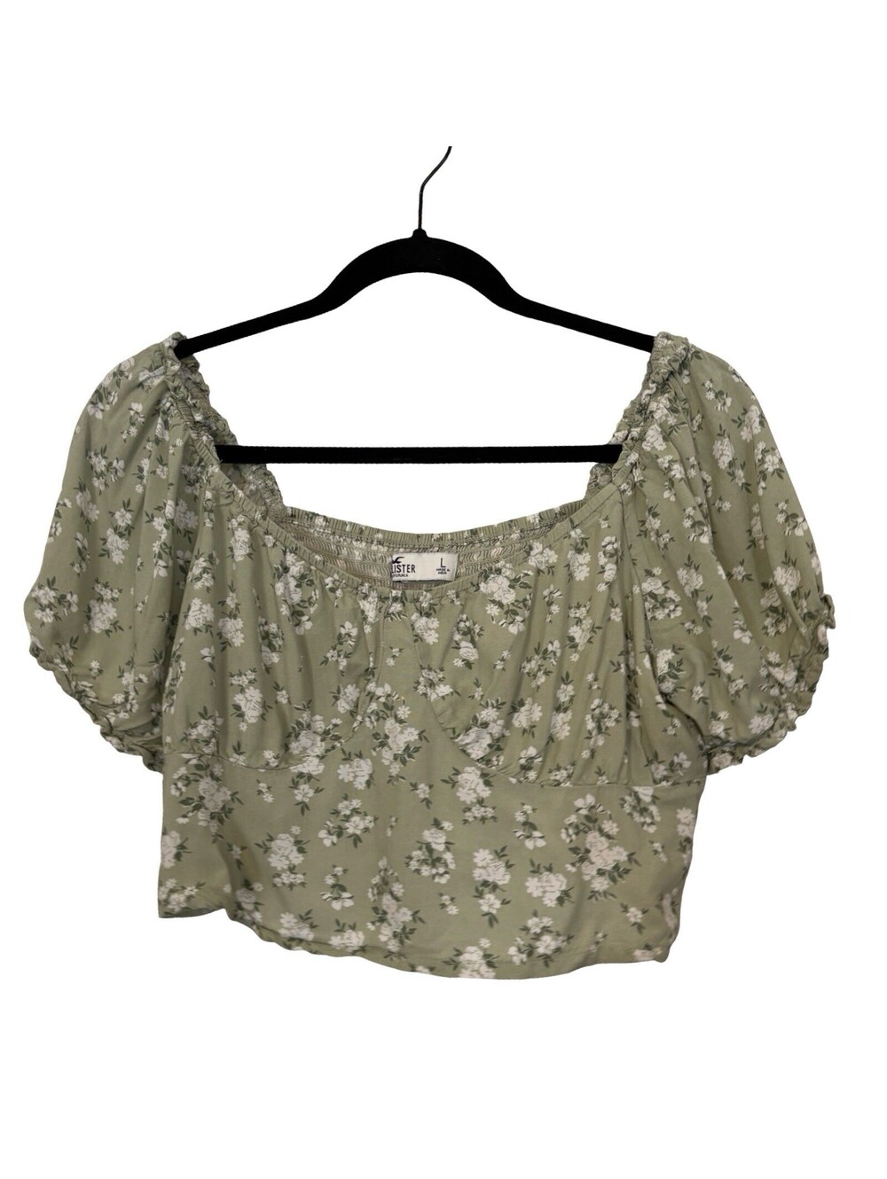 Hollister Women's Green Crop Top Size Large